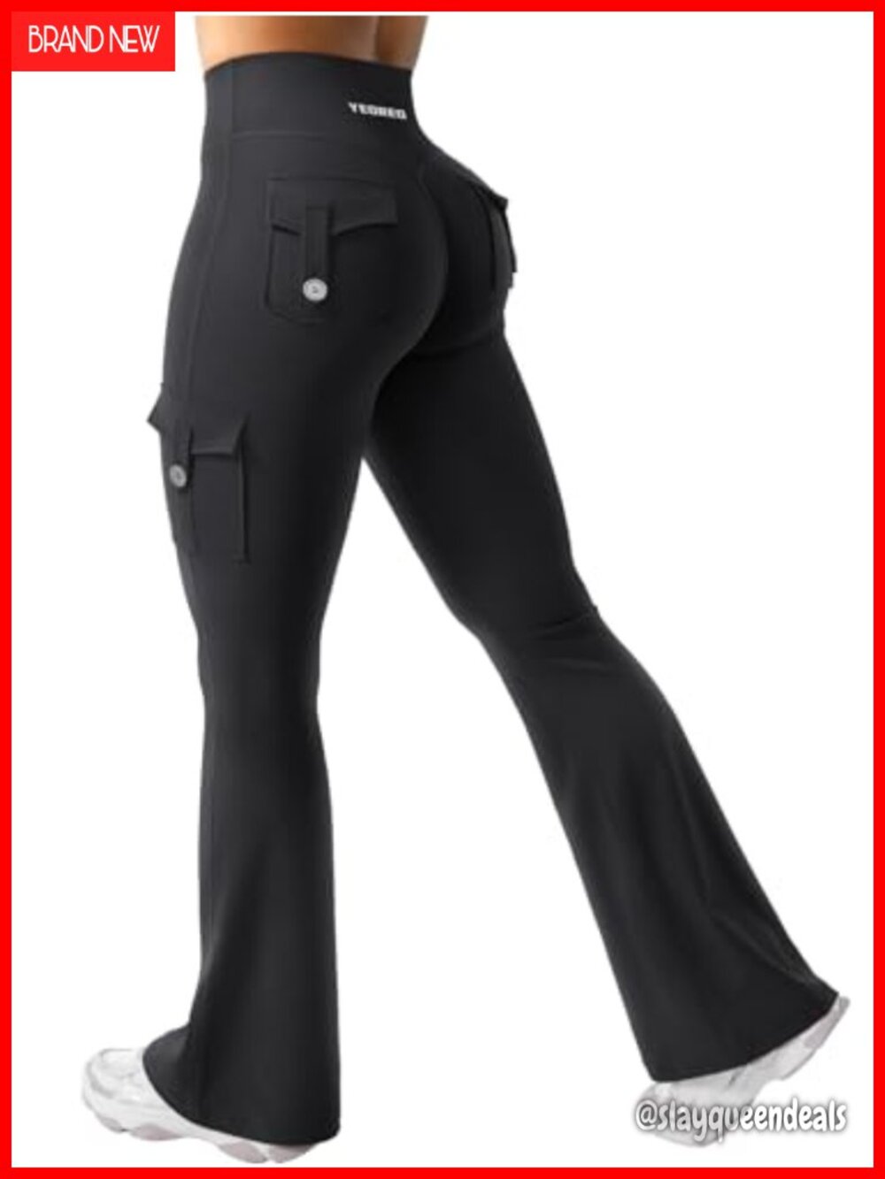 Women's Workout Flare Leggings High Rise Bootcut Yoga Pants with Pockets